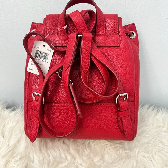 NWT COACH Pebble Leather Turnlock Backpack F37581 main image 9